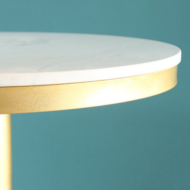 Glam Style 1/3 Pieces Artificial Marble Bar Table Set Fixed Table Counter Set