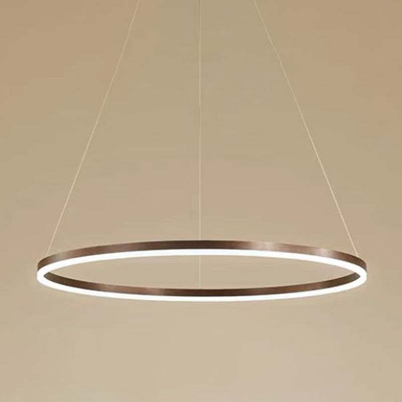 Lumo ad anello in metallo Luce a pendente MODERNA MODERNA LED LED APPENDENTE LUCE