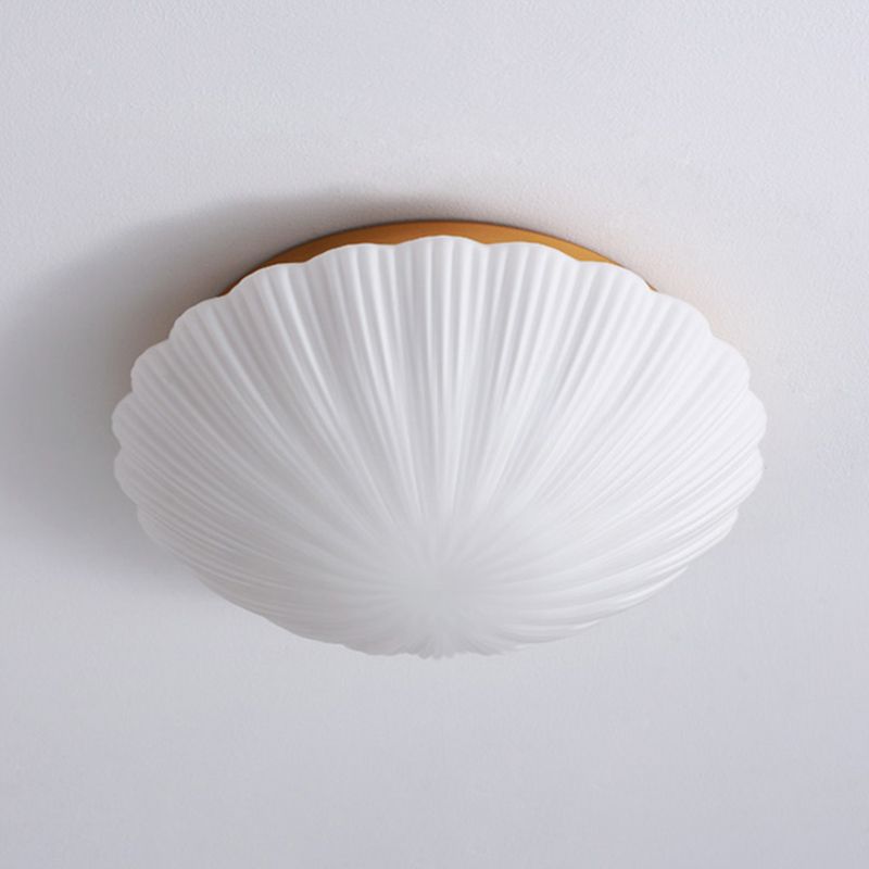 Plafonnier à coque dorée, luminaire de plafond en verre de style moderne