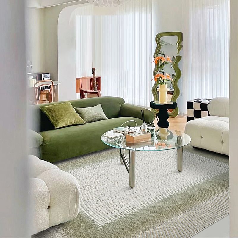 Jute Carpet Geometric Printed Area Rug Adults Pet Friendly Modern Indoor Rectangle Rug