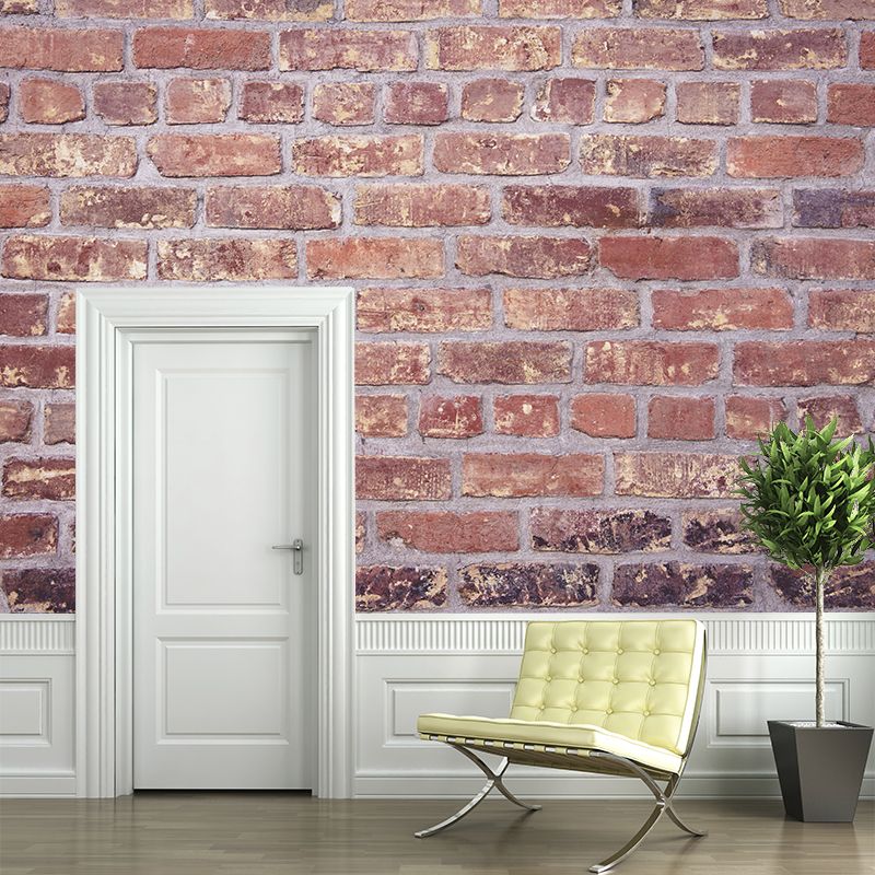Living Room Mural Wall Decor Industrial Style Brick Wall Eco-friendly Mural Wallpaper
