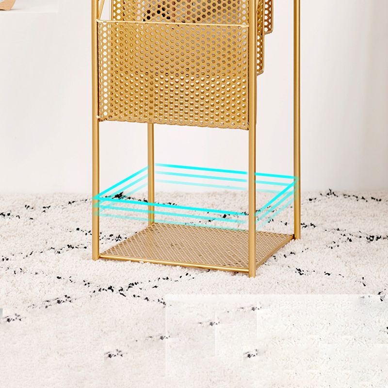 Modern Style Vertical Metal Bookshelf Closed Back Bookcase with Shelves