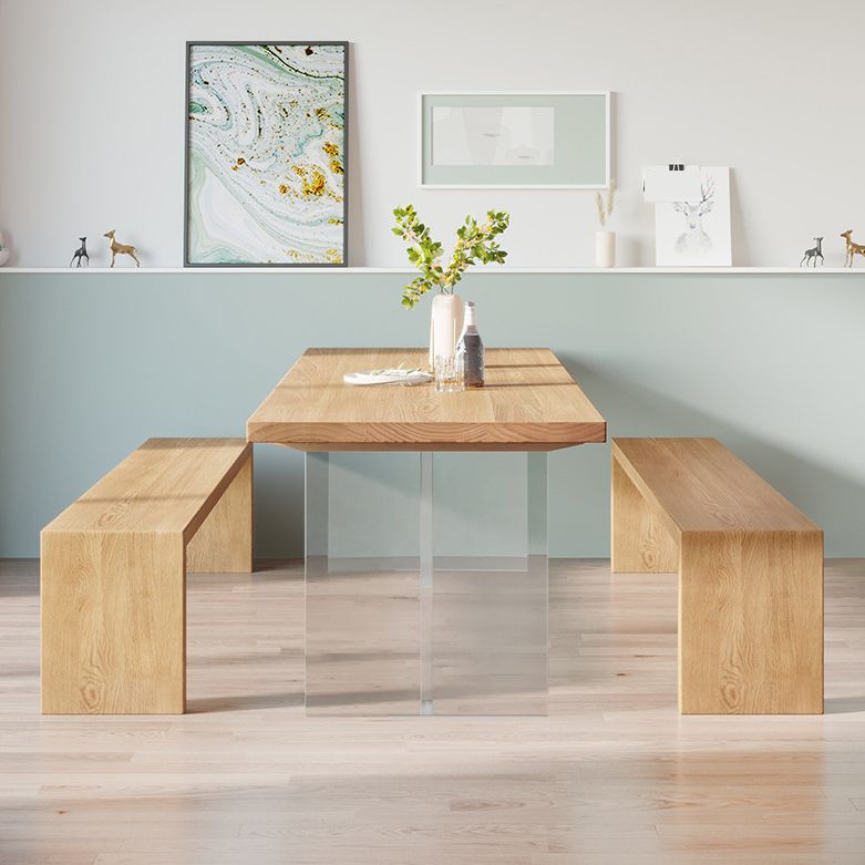 Modern 1/2/3/4/5 Pieces Dining Bench Set Solid Wood Dining Room Furniture