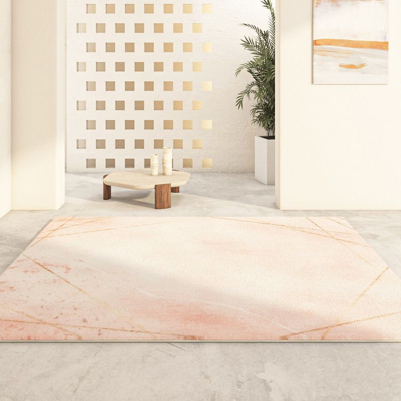 Green Simple Rug Polyester Color Block Indoor Rug Non-Slip Backing Rug for Drawing Room