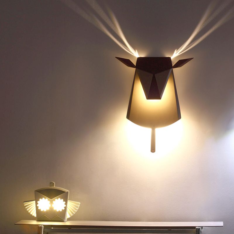 1-Light Geometric Wall Lamps Modern Style Metal Wall Light Sconce