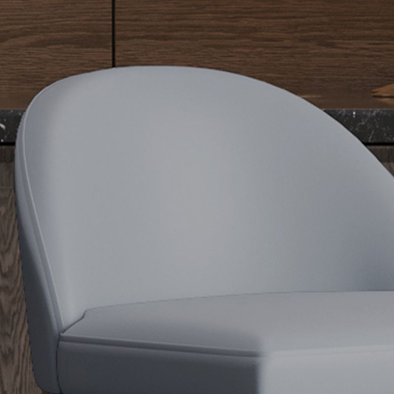 Modern Upholstered Counter Stool Bar-height Low Back Bar Stool with Footrest