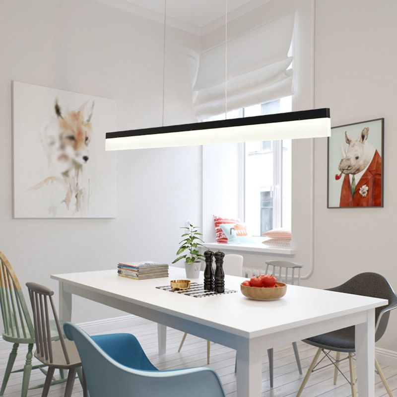 Lámpara colgante de rectángulo LED de lámpara colgante simple para el comedor de la oficina del comedor