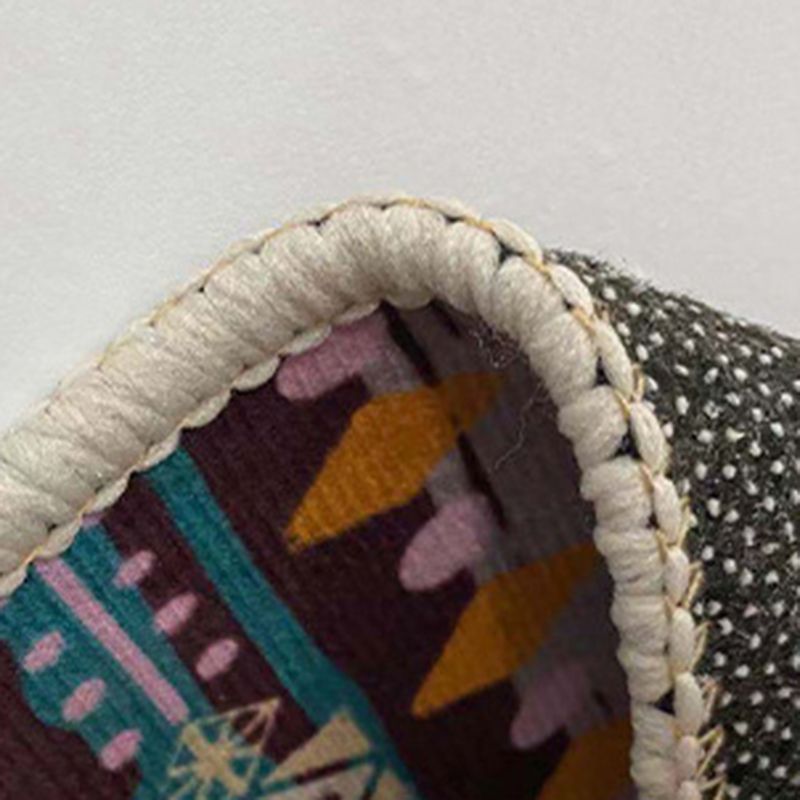 Traditionele ronde tapijten polyester gebied tapijt niet-slip achterste binnenkleed tapijt voor thuis