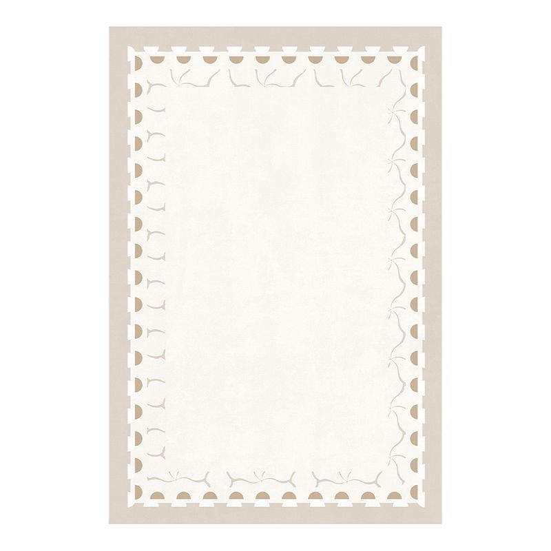 Beige Modern Rug Polyester Graphic Rug Stain Resistant Rug for Living Room