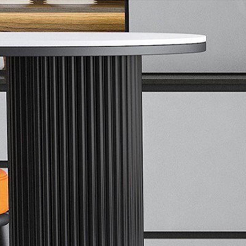 Nordic Style Stone Top Bar Table 42-inch Height Metal Pedestal Bistro Table