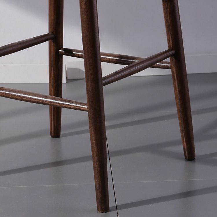 Modern Style Bar-stool Wooden Bar Stool with Wood Legs for Home