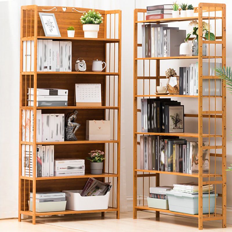 Modern Open Back Standard Bookshelf Engineered Wood Bookcase for Study Room