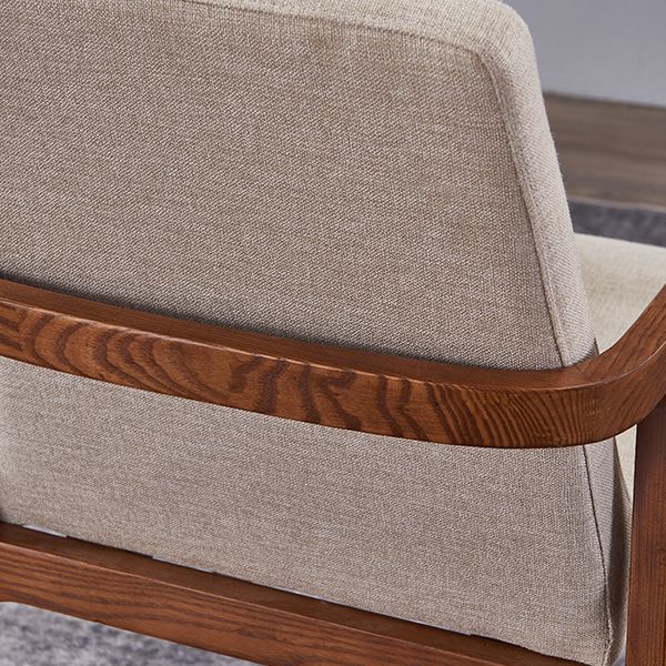 Silla de madera de fresno de estilo tradicional, silla de comedor individual con brazo trasero sólido de cocina