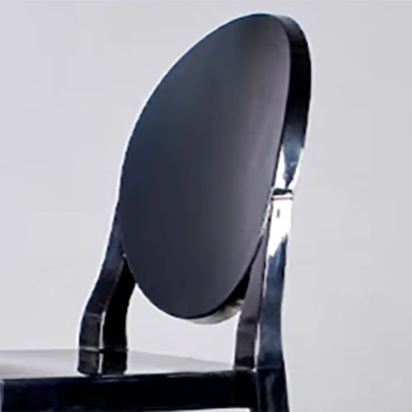 Industrial Backrest Armless Counter High Stool Plastic Bar Stool with 4 Legs