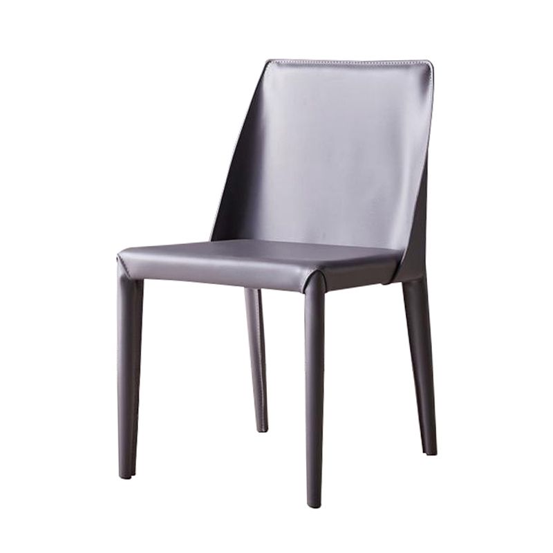 Sillas de cuero de diseño europeo, juego de sillas de comedor de cocina con parte trasera sólida