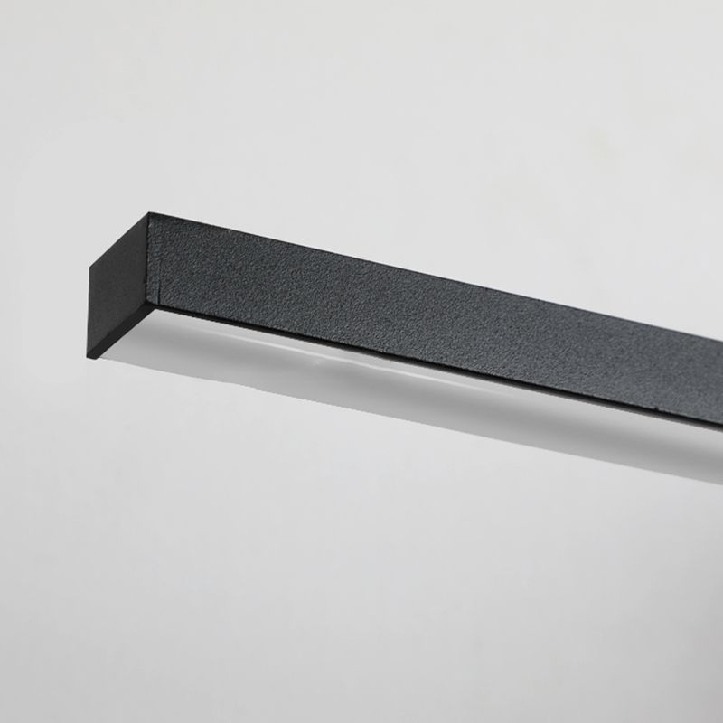 Moderner minimalistischer Stil linearer LED -Badezimmer Waschtischleuchten Metall Waschtischwandleuchten im schwarzen Finish