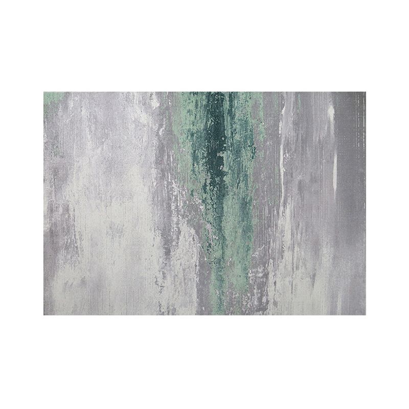 Green Modern Area Carpet Abstract Pattern Polyester Area Rug Stain Resistant Rug for Living Room