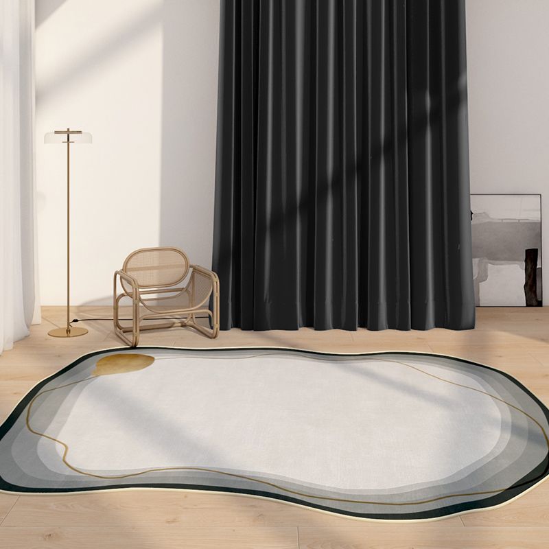 Simplicity Transitional Print Carpet Polyester Indoor Carpet Stain Resistant Rug for Living Room