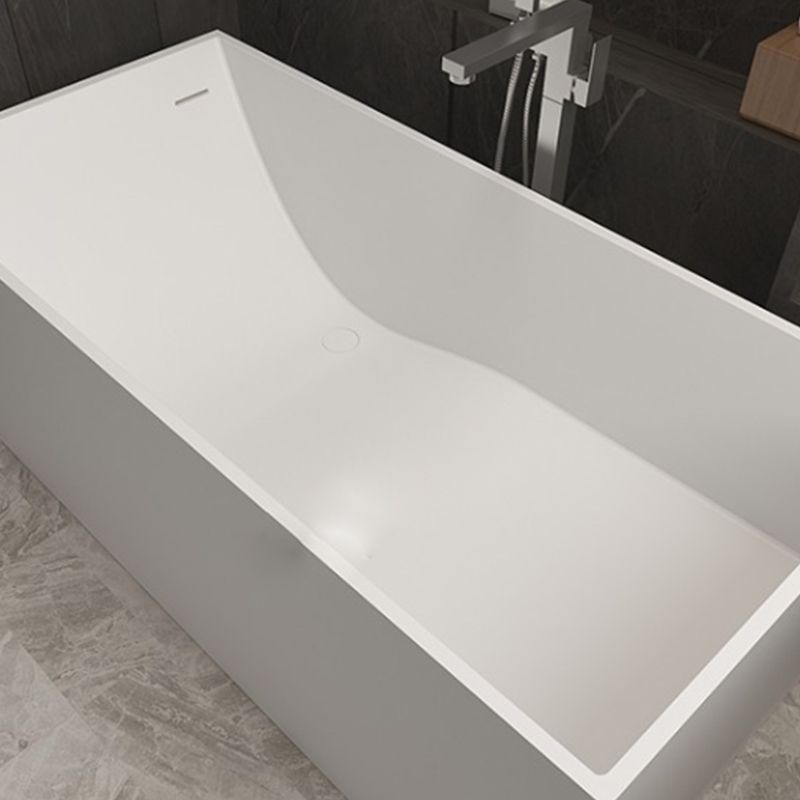 Modern Soaking Freestanding Bath Tub Stone Bathroom Bathtub with Overflow Trim