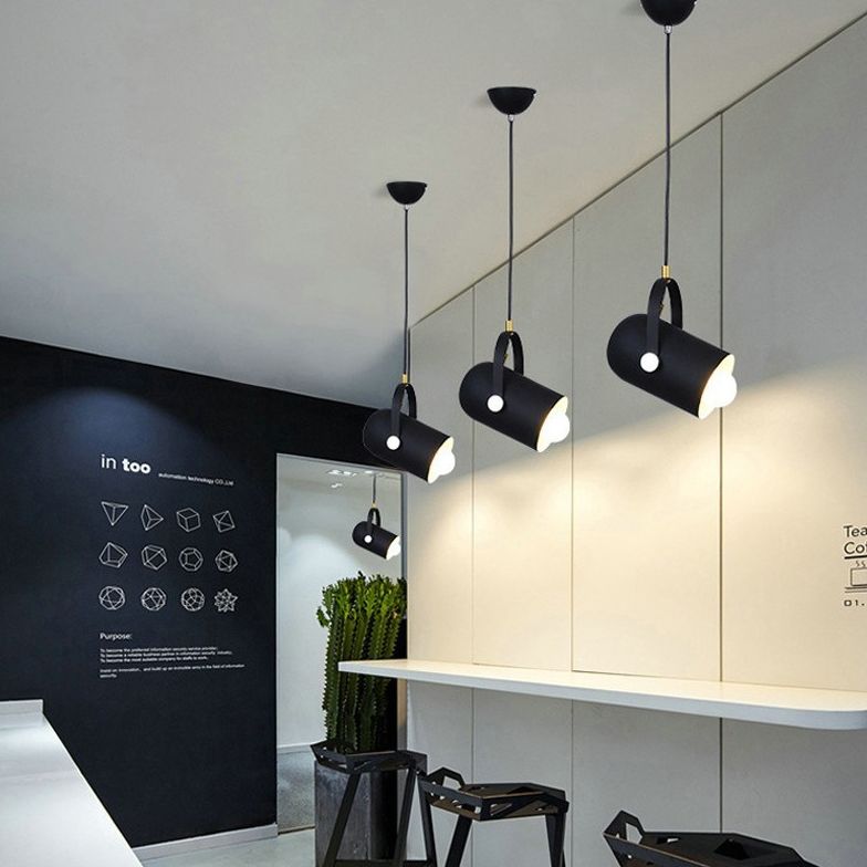 Macaroon Style Hanging Spotlights Single Bulb Modern Lighting Fixture with 47" Adjustable Suspension Wire