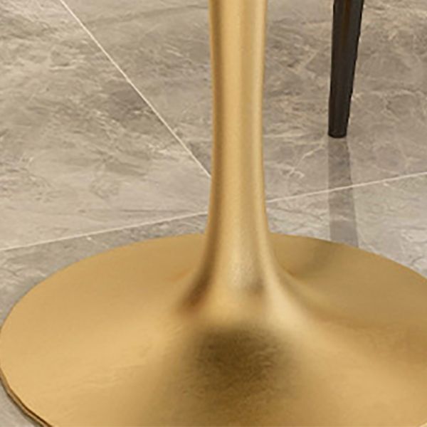 Modern Round Dining Table for Kitchen Dinette Table with Metal Tulip