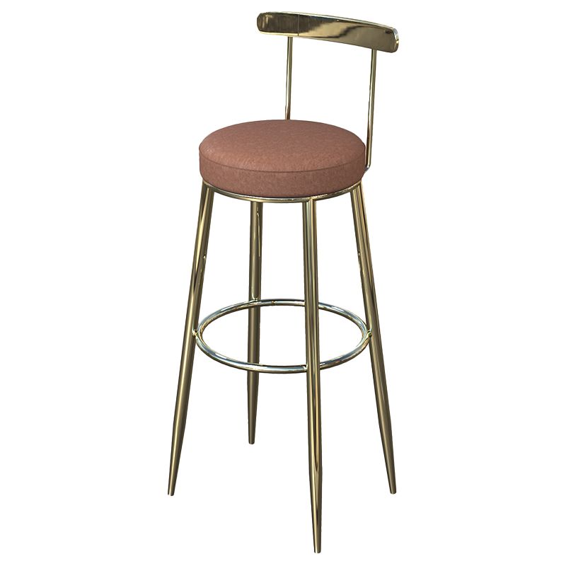 Industrial Low Back Counter Stool Armless Bar Chair with Metal Footrest
