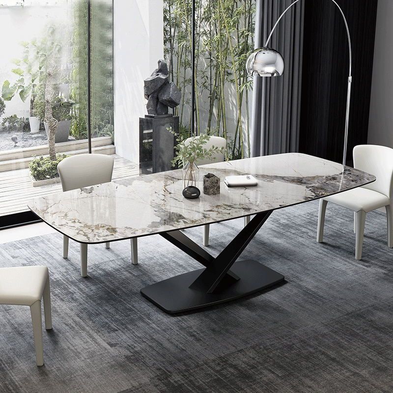 Nordic Dining Room Set 1/4/5 Pcs Stone Dining Set for Home Use