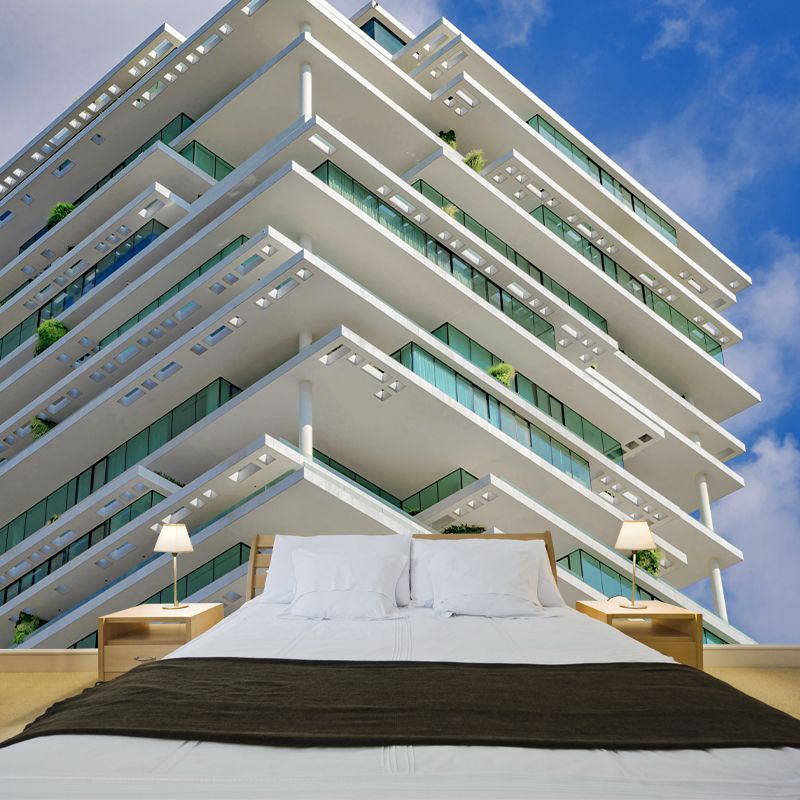 Construction Mural Moisture Resistant Wall Covering for Sitting Room Decoration