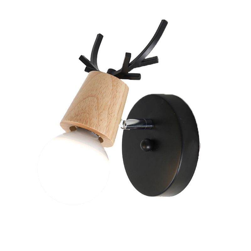 Industrial Wooden Vanity Light Creative Wall Light Sconce for Bathroom