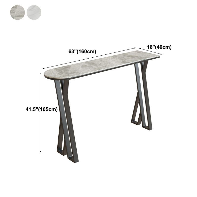 Industrial Style Bar Table Artificial Stone Top 42-inch Height Pub Table for Dining Room