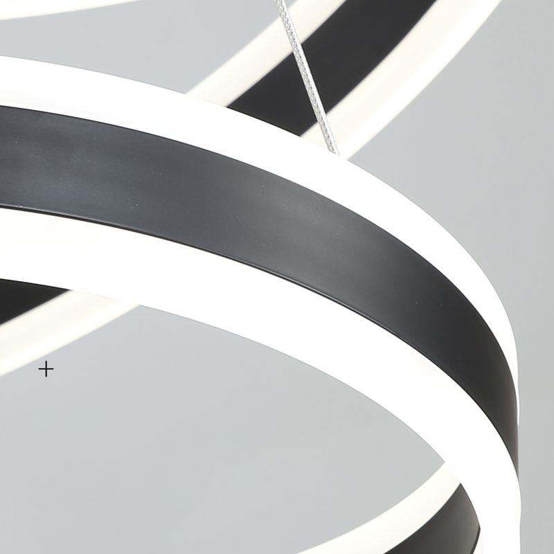 Schwarzstufte Metallkreis Decke Anhänger zeitgenössische Deckenbeleuchtung