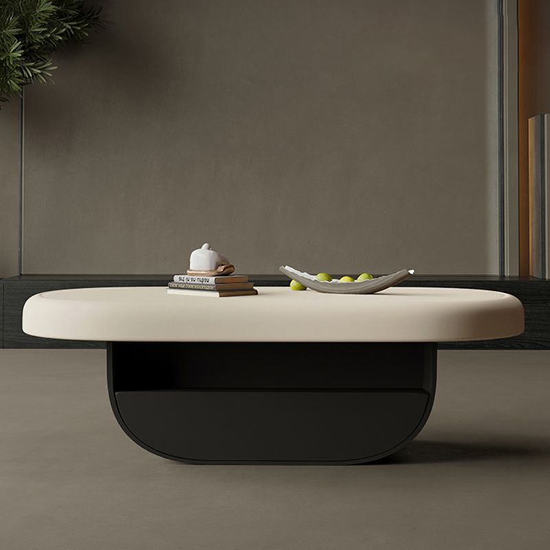 Contemporary Irregular Coffee Table Modern 15.7-In High 1 Single Cocktail Table