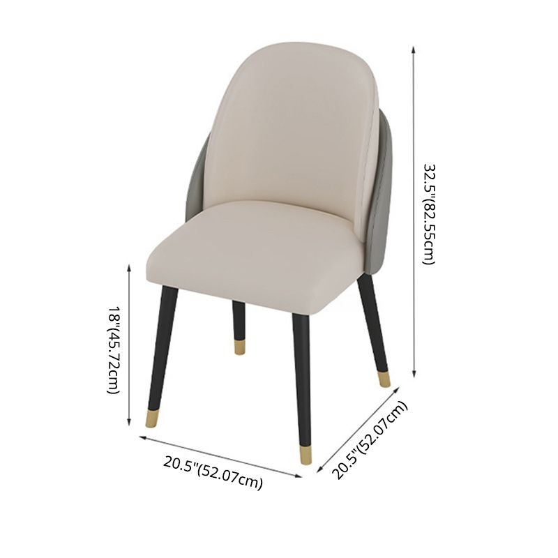 Dining Room Set Scandinavian Rectangular Dining Table with Black Four-leg Metal Base