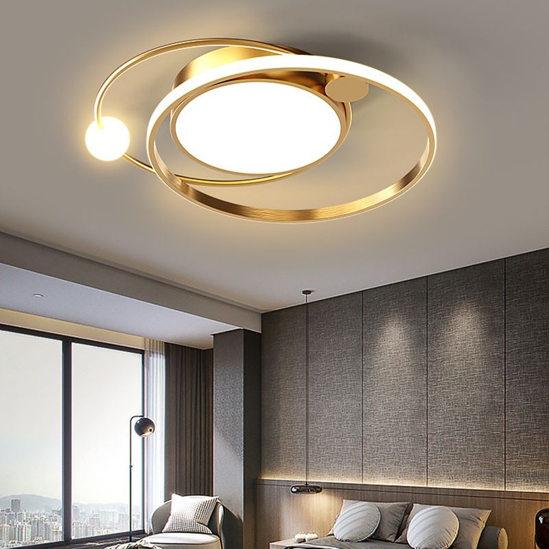 Nouveau Plafonnier LED encastré en fer moderne, forme ronde, plafonnier pour chambre à coucher,
