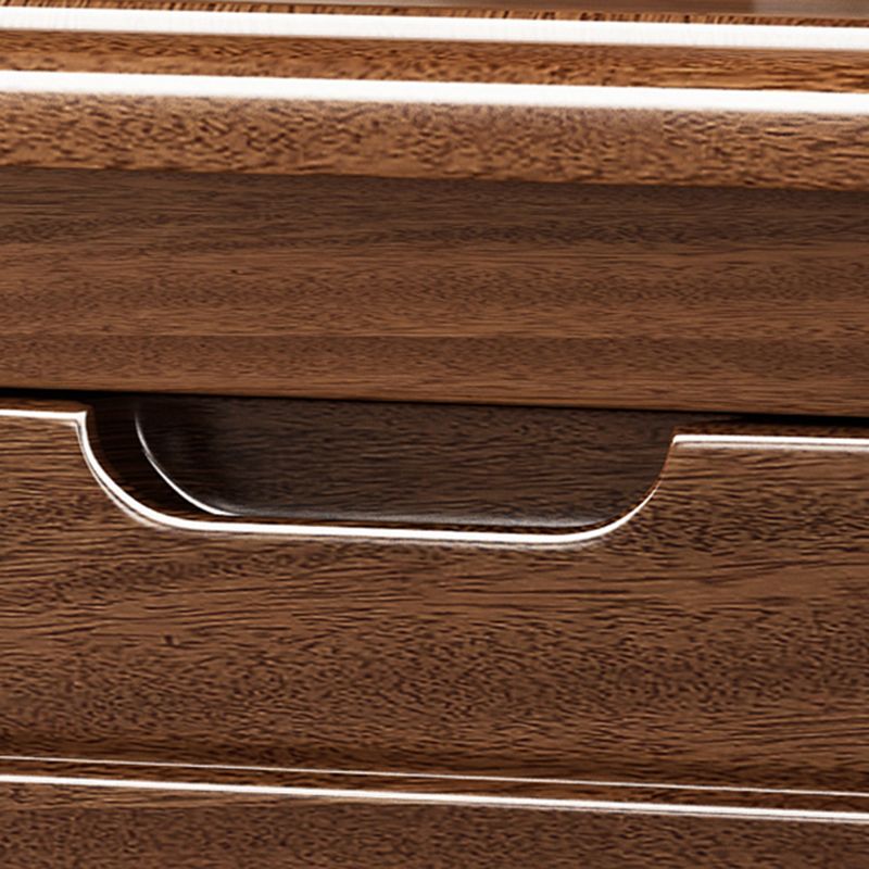 Modern Rectangle Side Cabinet Soft Close Drawers Wood Storage Cabinet