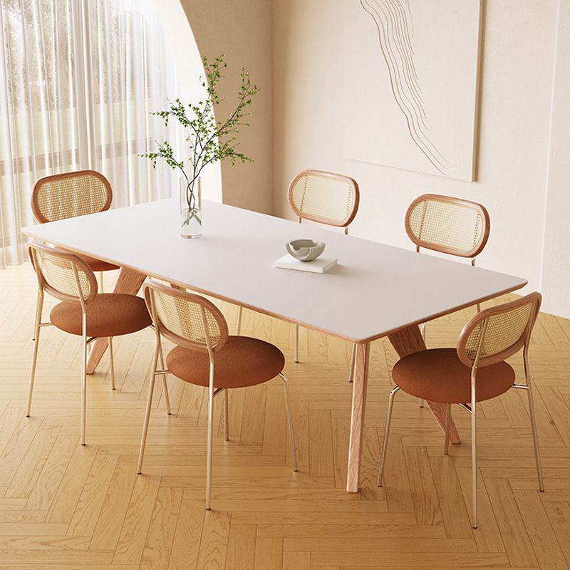 Medieval Modern Stone Dining Table 4 Ash Legs Table for Dining Room
