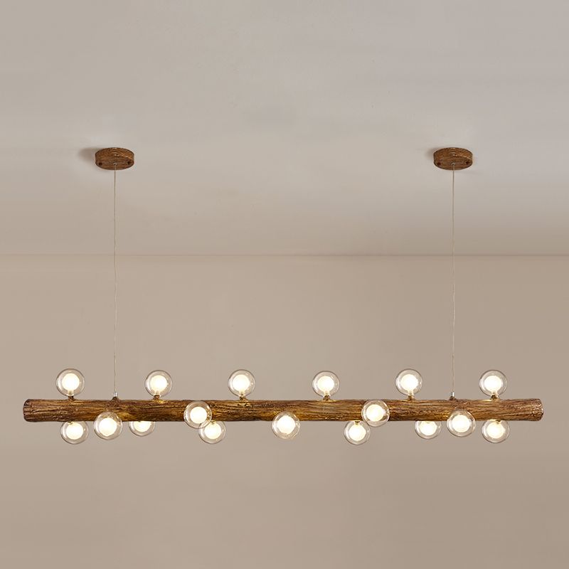 Accesorios de iluminación colgante de múltiples cabezas múltiples de araña con sombra de vidrio para comedor