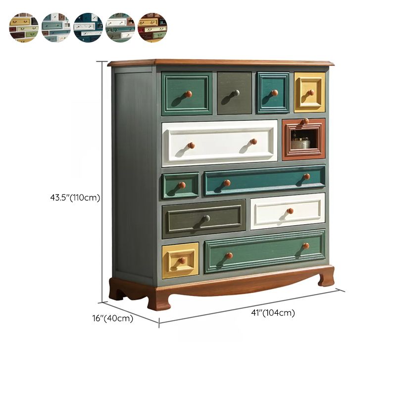 Nautical Storage Chest Dresser Solid Wood Storage Chest with 7/10/12 Drawers
