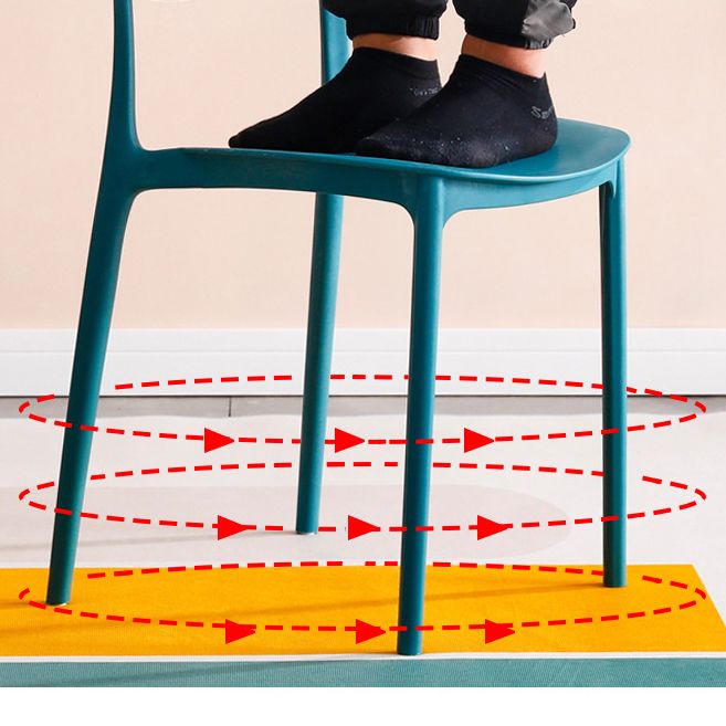 Modern Indoor-Outdoor Plastic Open Back Stackable Dining Side Chair