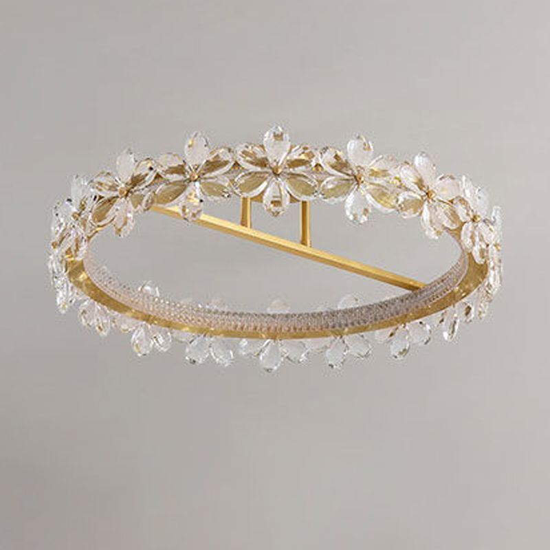 Modern Ceiling Lamp Creative Crystal Flush Mount Light Fixture for Bedroom