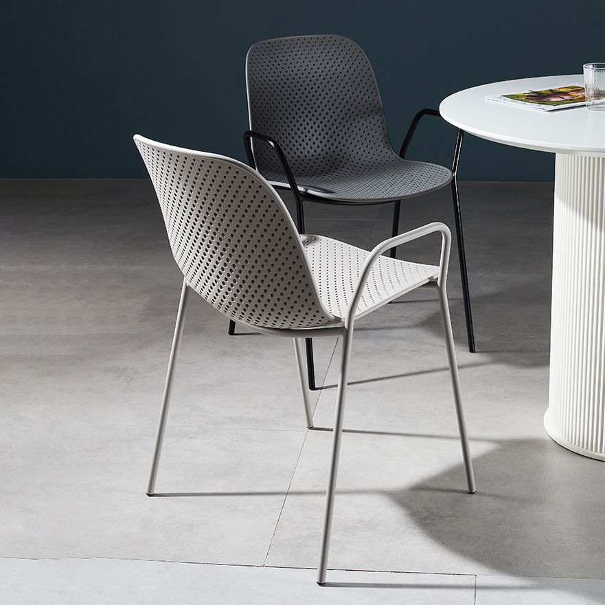 Silla de estilo moderno sillones de comedor con patas de metal para cocina