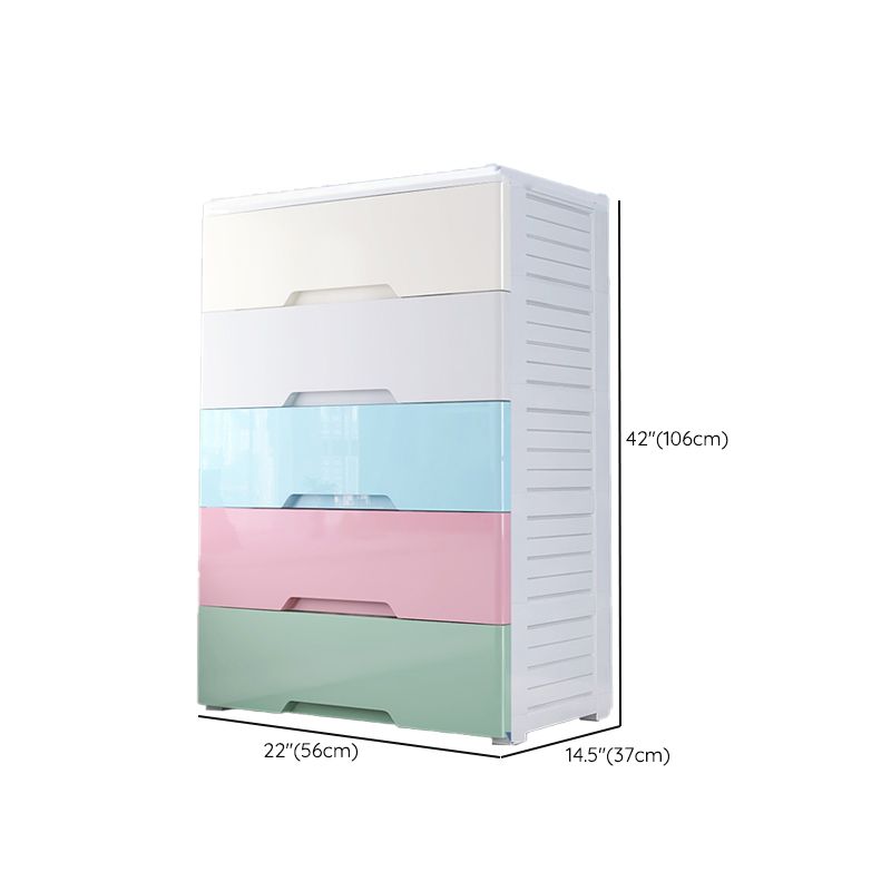 Modern Style Plastic Wardrobe Home Storage Wardrobe with Drawers