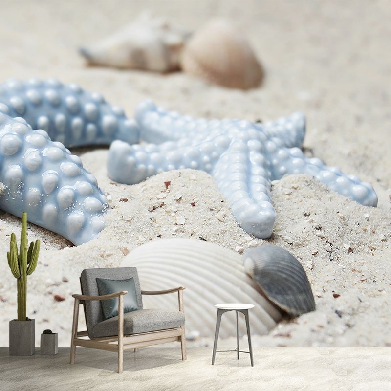 Customized Contemporary Starfish Mural Mildew Resistant for Sitting Room Bedroom