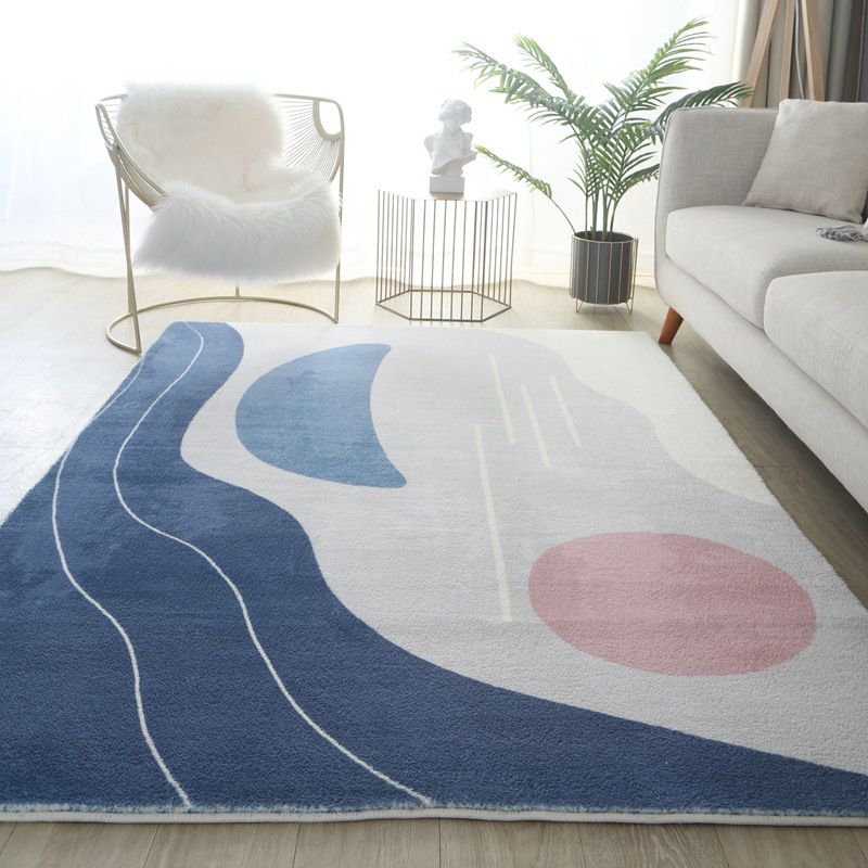 Lichtroze modern tapijten polyester kleur klontdapje niet-slip achterste tapijt voor woningdecoratie