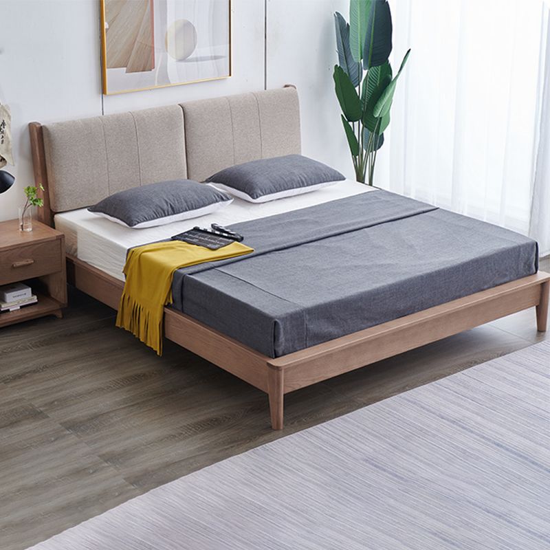 Scandinavian Solid Wood Mattress Included with Headboard Bed Frame