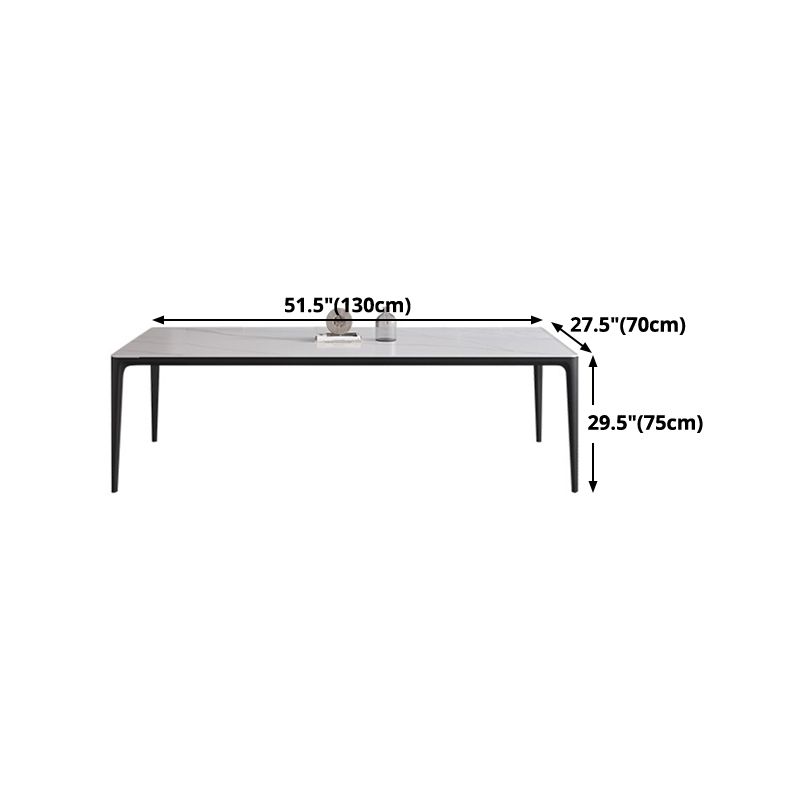 Rectangle Shape Dining Table Industrial Sintered Stone Table with 4 Legs