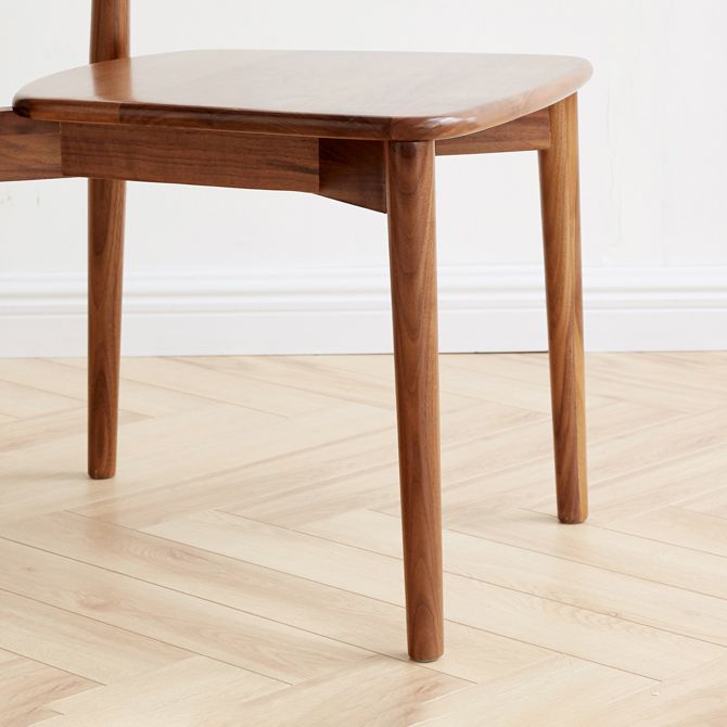 Indoor Contemporary Solid Wood Open Back Armless Dining Side Chair