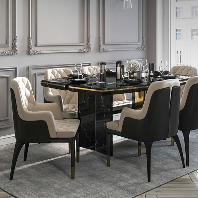 Modern Style Parsons Chair Home Solid Wood Legs Dining Arm Chair