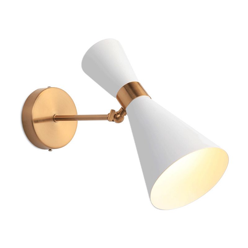 Geometric Shade 2-Lights Metal Reading Wall Lighting Modern Style Wall Mounted Lighting