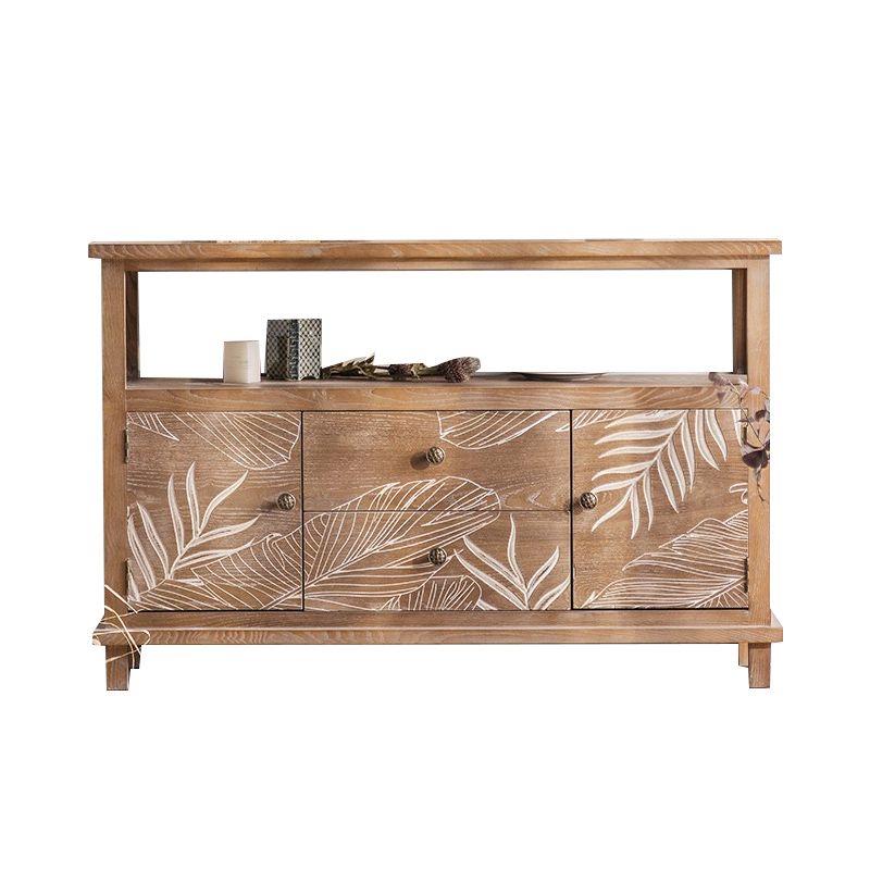 Distressed Wood Accent Chest Industrial Knobs Wood Accent Cabinet